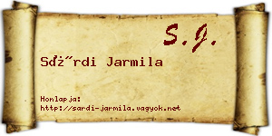 Sárdi Jarmila névjegykártya